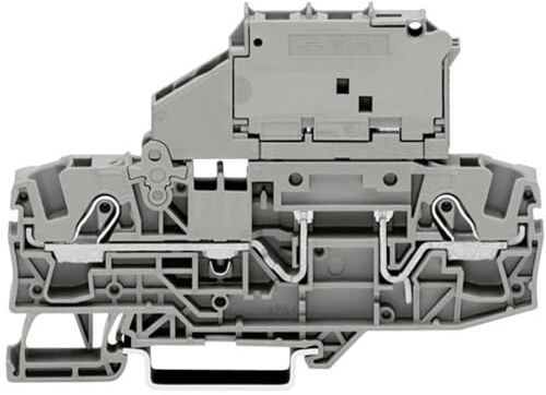 WAGO Blocco di giunzione per fusibili  7.50 mm Molla di trazione Assegnazione: L Grigio 1 pz/i)