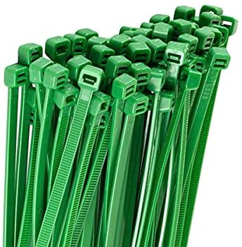 ZOREI 100 Pezzi Fascette Plastica, Fascette Verdi Per Giardino, Fascette Cavo Stringitubo, Per Elettricista e Giardinaggio (2.8mm X 300mm)