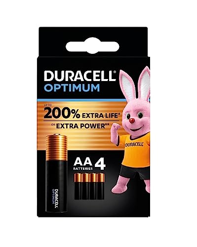 Duracell 4X  AA Optimum (1 Blister Da 4 Batterie) 4 Pile (MX1500/STILO/MIGNON)