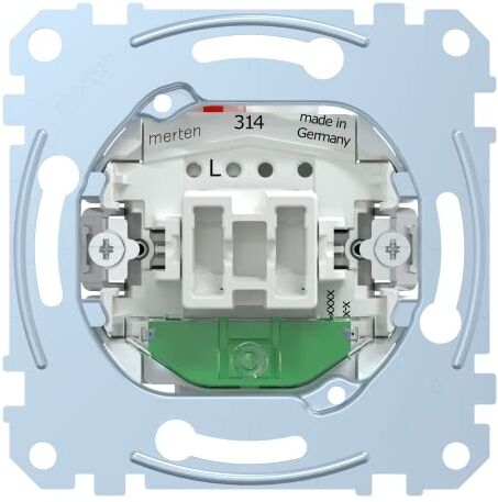 Schneider Electric Merten , Interruttore/commutatore unipolare con lucina di orientamento, 10 AX, AC 250 V