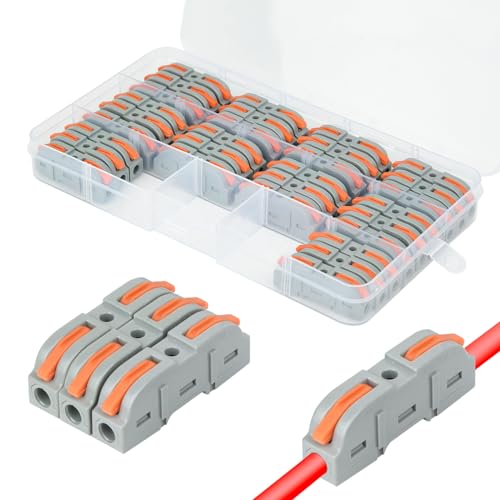 Vothen Morsettiere Elettriche, Kit di Morsettiere, Connettore cavo elettrico, 34 Pezzi Capicorda a Morsetto For Fixing Flexible Cables