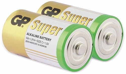GP Batteria Super Alcaline Mezza Torcia C (Blister 2 Pezzi)
