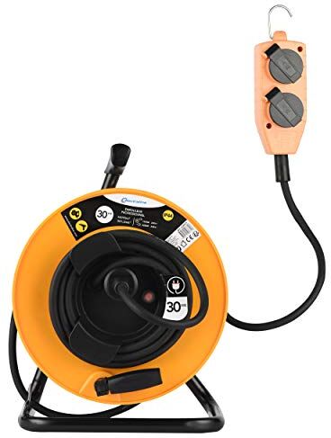 Electraline  enrouler elettrico Professional, Giallo/Nero, 30 m