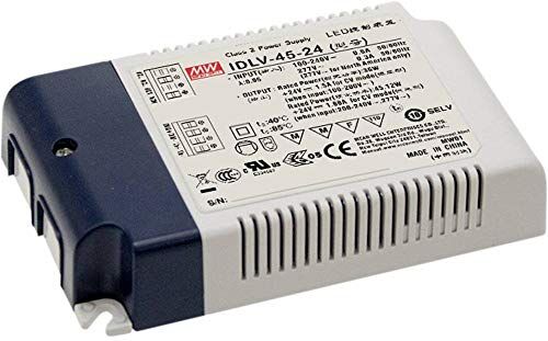 MEAN WELL IDLV-45A-12 Trasformatore LED a tensione costante, 36 W, 0-3 A, 12 V/DC, dimmerabile, circuito PFC, Ueberl