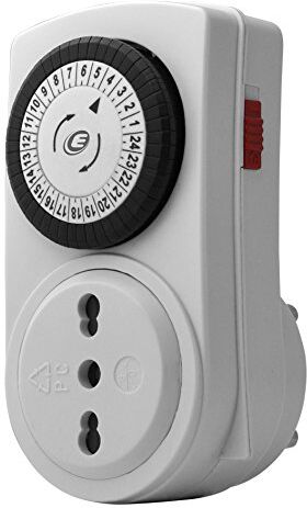 Electraline Programmatore Timer 16 A, Nero/Bianco