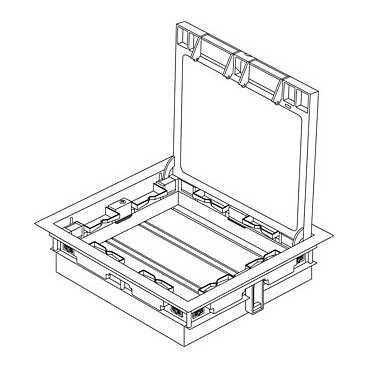 Schneider Elec ppm – USY 05 02 – Scatola pavimento per 6 cornici serie unica System