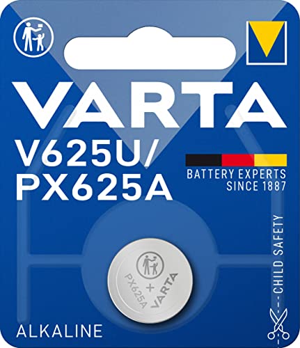 Varta V625U LR9 EPX 625 PX625 KA625, 4626101401, Batteria a Bottone Alcalina, 1,5Volts, 200mAh, Diametro 16 mm, Altezza 6,2 mm, Confezione 1 pila