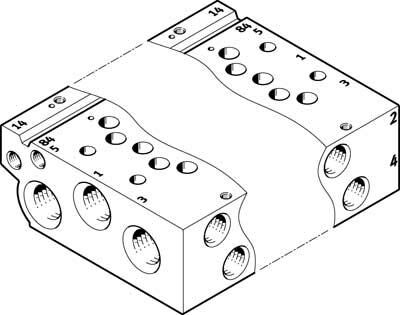 FESTO  Model vabm-l1 – 14 W-g14 – 4 Manifold rail