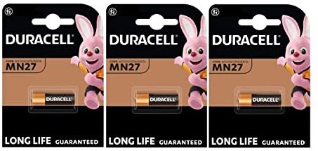 Duracell 3X  MN27 27A A27 8LR732 (3 Blister Da 1 Batteria) 3 pile