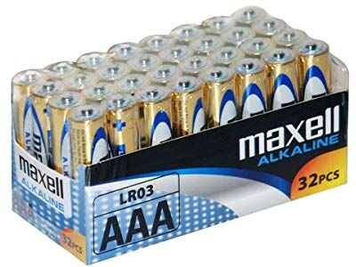 Maxell Batteria alcalina, Micro AAA, display da 32, riceverete 1 confezione, contenuto della confezione: 32 display