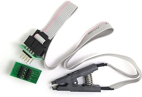 Fasizi SOIC8 SOP8 Clip di prova per EEPROM 93CXX / 25CXX / 24CXX in-circuito+2 adattatori