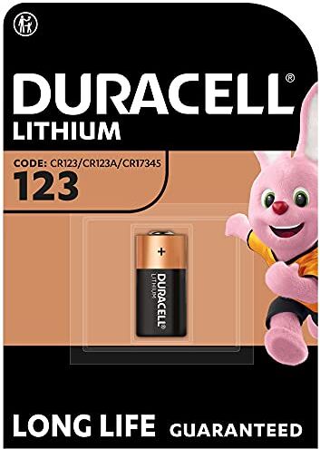 Duracell 123 Batteria High Power Lithium 3V Specialistica per Foto, confezione da 1 (CR123 / CR123A / CR17345) progettate per l'uso in sensori, serrature senza chiave, flash della fotocamera e torce