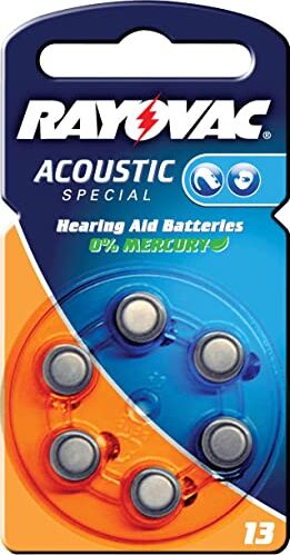 Rayovac Ray-13B Set Batterie per Apparecchi Acustici, Argento