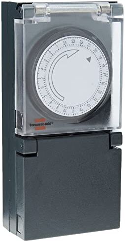 Brennenstuhl Timer Meccanico Mz 44 IP 44, Grigio