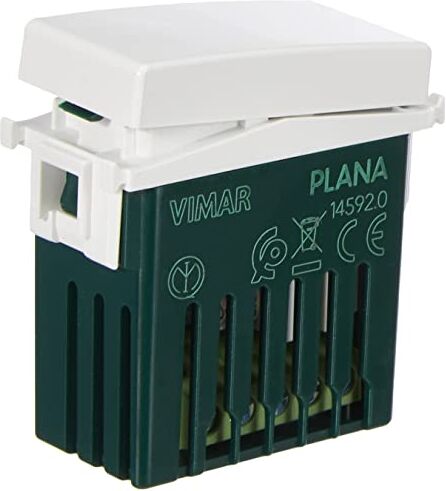 VIMAR Plana Deviatore connesso VIEW Wireless con uscita a relè, per lampade, trasformatori e controllo remoto con doppia tecnologia Bluetooth 5.0 e Zigbee 3.0