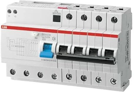 ABB RCBO DS200 Interruttore FI/LS 20A, 4 poli, tipo B