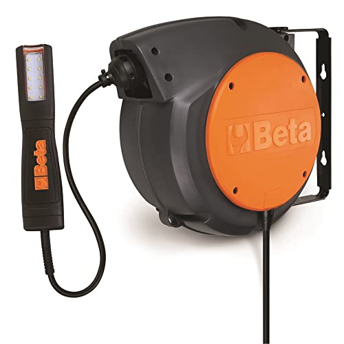 BETA 1842 15-H05/LED ​Avvolgitore automatico completo di lampada a LED, 100-240Vac con trasformatore di sicurezza e 15 m di cavo arrotolato, resistente agli urti, 018420821