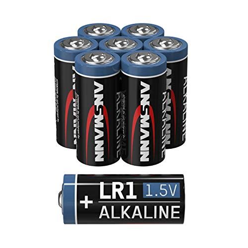 Ansmann LR1 Confezione da 8 batterie alcaline da 1,5 V, adatte per impianti di allarme, termostati di riscaldamento, sensori, impianti di allarme e molto altro ancora, monouso