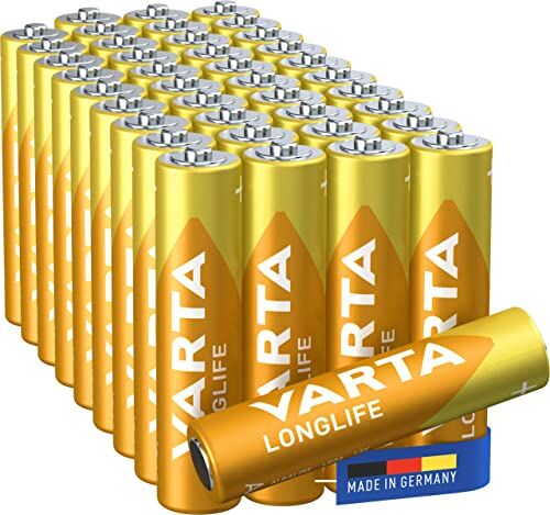 Varta Longlife AAA Micro 40 Batterie in Confezione Tray, Longlife AAA