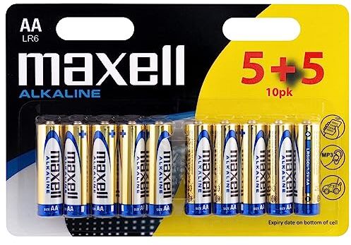 Maxell AA LR6 MN1500 Pile Stilo LR6 AA, confezione da 10 pezzi, 1.5 V