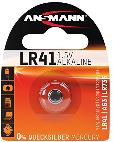 Ansmann 5015332 Lr41 Pile a Bottone Batteria Alcaline 1,5V