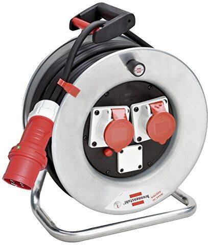 Brennenstuhl Avvolgicavo 50 M Serie Garant St Spina e 2 Prese Cee 4 Poli 400V/16A Ip44