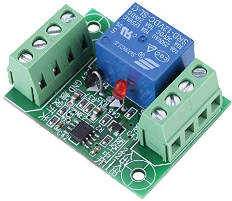 Walfront DC 12V Timer Relè Modulo, Relè Elettronico di Controllo di Commutazione 1 Canale Bistabile Grilletto Circuito Bistabile, Relè Basso Livello interruttore