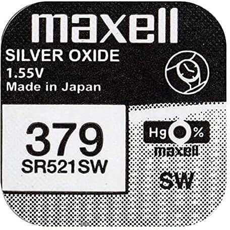 Maxell Pila Boton Oxido De Plata 379 / SR521SW (Caja 10 Pilas)