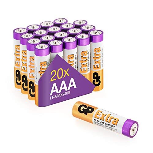 GP Batterie AAA Set da 20    Extra   Pile Ministilo AAA Alcaline da 1,5V / LR03 Lunga Durata