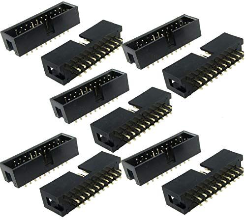 Generic New Lon0167 10 Pcs 2x10 Pin 2.54mm Pitch doppia fila PCB IDC Pin header(10 Stück 2x10 Pin 2,54 mm Abstand zweireihig Leiterplatten-IDC-Stiftleisten