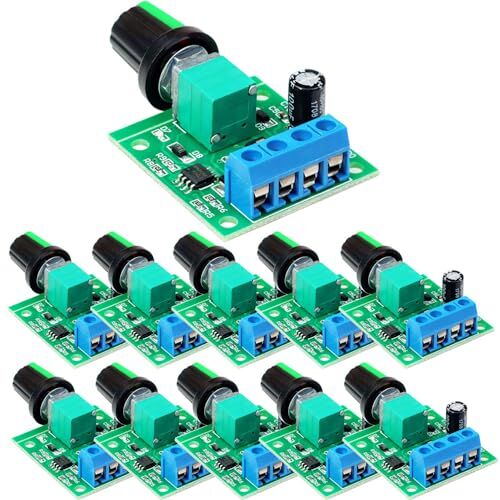 Gebildet 10pcs PWM Regolatore di Velocità del Motore a Bassa Tensione DC 1.8V/3V/5V/6V/12V 2A 1803BK 1803B Interruttore Driver Regolabile con Manopola di Controllo della Velocità