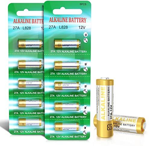 avmzvo 27a 12v Batterie Alcaline V27A LR27A MN27 L828 A27 12V Batteria per Telecomando Garage, 10 pezzi