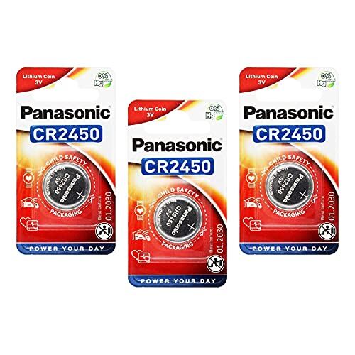 Panasonic PILA A BOTTONE LITHIUM POWER 3V CR2450 3 BLISTER- COMPATIBILE CON DL2450/BR2450/KCR2450/LM2450