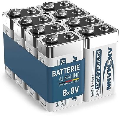 Ansmann batterie alcaline a blocco da 9V di lunga durata 8 pezzi in stock