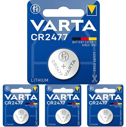 Varta 6477101401 Electronics CR2477 batteria a bottone al litio Single Blister 3 V batteria argento, Pacco da 4