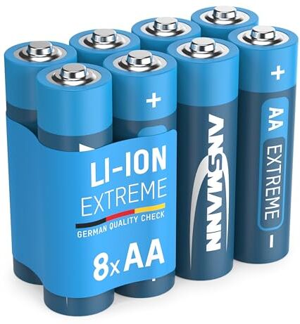 Ansmann Extreme Lithium Batterie AA Mignon un Pacco da 8 1,5V   LR6 Alta capacità, estremamente leggera potenza + 700% in piu di Alkaline5V 1X8 Bolla Mignon Aa Batteria, 700% More Power