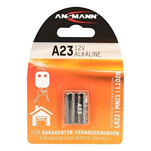 Ansmann , batteria alcalina A23/LR23, 12 V, in particolare per telecomandi per porta del garage, di lunga durata, anche per calcolatrici, bilance, orologi e chiavi auto