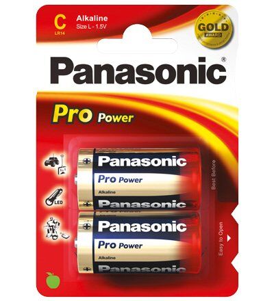 Panasonic ® Pro Power Batterie Alcaline (Baby) LR 14 PPP (C) 1,5 V, confezione da in blister