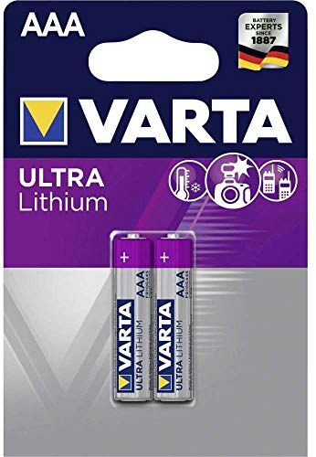 Varta Lithium Batterie AAA Micro LR03 (pacco da 2) Ideali per fotocamere digitali, giocattoli, dispositivi GPS, impieghi sportivi e all'aria aperta