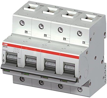 ABB -entrelec  – Interruttore automatico s804b-c63 4 poli 63 A curva C 16 ka