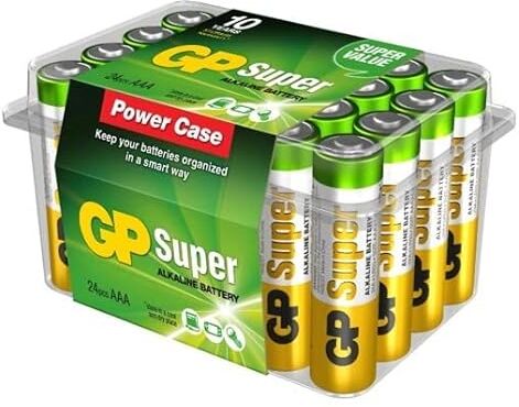 GP 24A LR03 AAA Powercase (24-Pack) Long-Lasting Alkaline Batteries