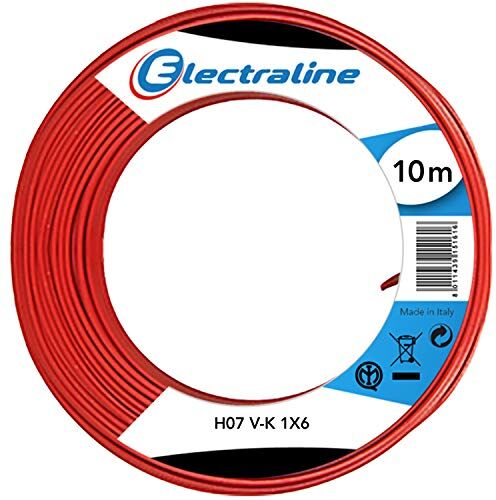 Electraline Cavo H07 V-K 1X6 10M Rosso