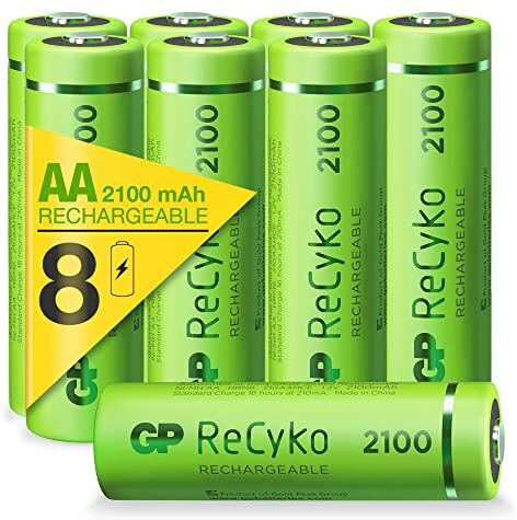 GP Batteries ReCyko+ HR06 Batteria Ricaricabile LR6 (AA) NiMH 2100 mAh 1.2 V 8 pc(i)