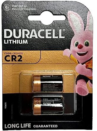 Duracell 030480 Lithium 3V non-rechargeable battery Non-Rechargeable Batteries (Lithium, Cylindrical, 3 V, 2 pc(s), CR2, Blister)