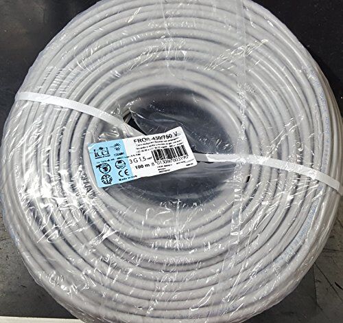 ICEL CAVO ELETTRICO FROR GOMMATO TRIPOLARE 3 POLI ANTIFIAMMA 3G1,5 "3x1,5" mm² 100 METRI