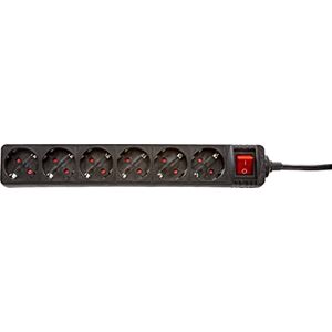 Kopp , Ciabatta multipresa a 6 prese con nterruttore Standard illuminato, nero Kopp , Ciabatta multipresa a 6 prese con nterruttore Standard illuminato, nero