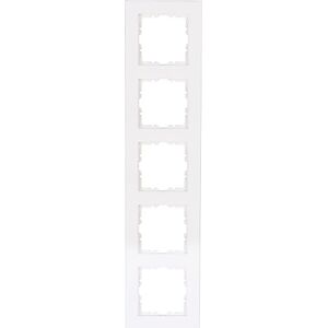 Kopp HK07 Mascherina di copertura a 5 scomparti, colore: bianco artico opaco, 1 pezzo Kopp HK07 Mascherina di copertura a 5 scomparti, colore: bianco artico opaco, 1 pezzo