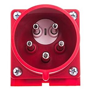 Interflex – Jack con dispositivo protezione 32 A 3 poli + neutro 400 V 6 Ora/S Rosso Interflex – Jack con dispositivo protezione 32 A 3 poli + neutro 400 V 6 Ora/S Rosso