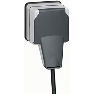 Legrand LEG90465 Presa 2P+T con coperchio IP66, 16 A 250 V IP66/IK08 Plexo 66, colore: Grigio Legrand LEG90465 Presa 2P+T con coperchio IP66, 16 A 250 V IP66/IK08 Plexo 66, colore: Grigio
