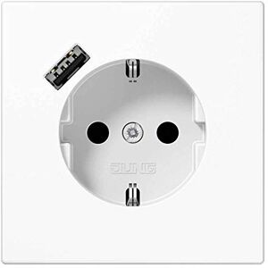 Voltking Jung Presa Schuko con USB tipo A (2/3A) Quick Charge con protezione da contatto elevata (termoplastica), serie LS Voltking Jung Presa Schuko con USB tipo A (2/3A) Quick Charge con protezione da contatto elevata (termoplastica), serie LS